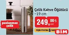 ÇELİK KAHVE ÖĞÜTÜCÜ 19 CM